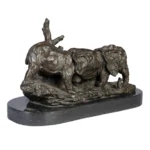 Playful Elephants on Pedestal - Image 2