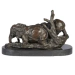 Playful Elephants on Pedestal - Image 3