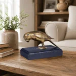 Perched Parrot on Pedestal