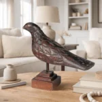 Carved Bird on Stand