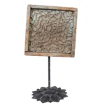 Carved Floral Panel on Stand - Image 2