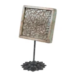 Carved Floral Panel on Stand - Image 3