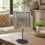 Carved Floral Panel on Stand