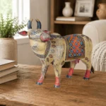 Hand-Painted Cow Statue