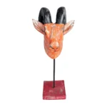 Carved Ram Head on Stand - Image 3