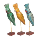 Painted Parrot on stand - Image 4