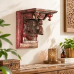 Carved Elephant Wall Bracket