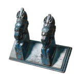 Carved Horse Head Duo - Image 3